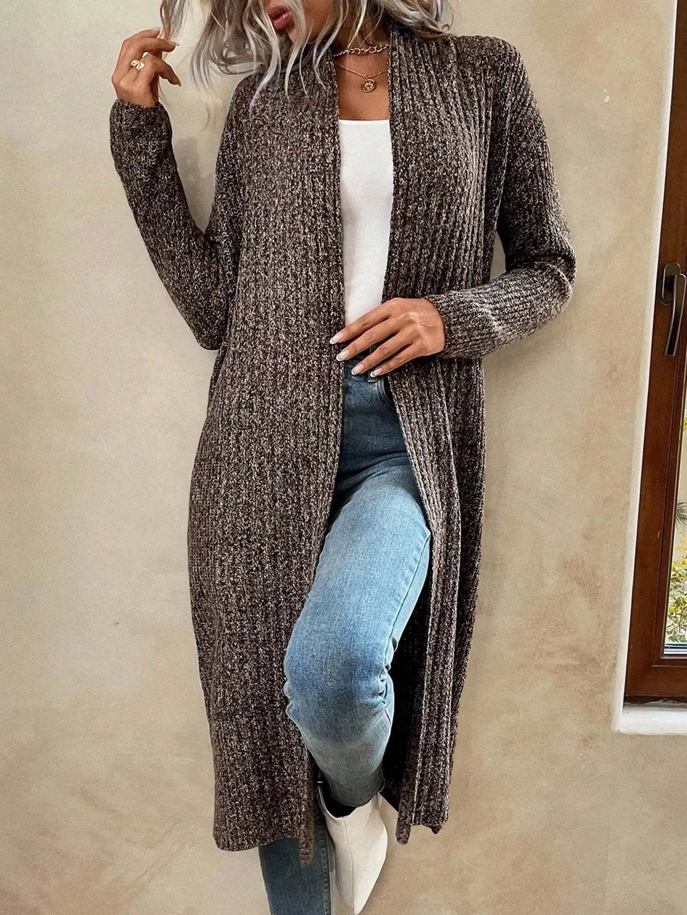 Cardigan Longo Ponto Aberto Malé - Vista Ladies