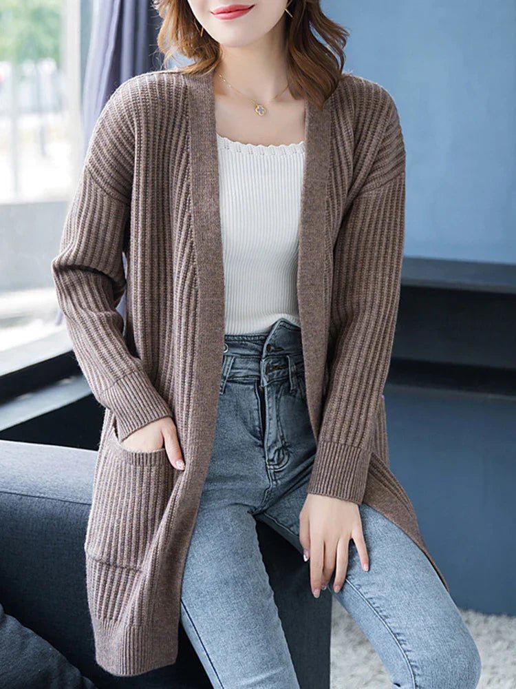 Cardigan Ponto Aberto Alongado Luanda - Vista Ladies