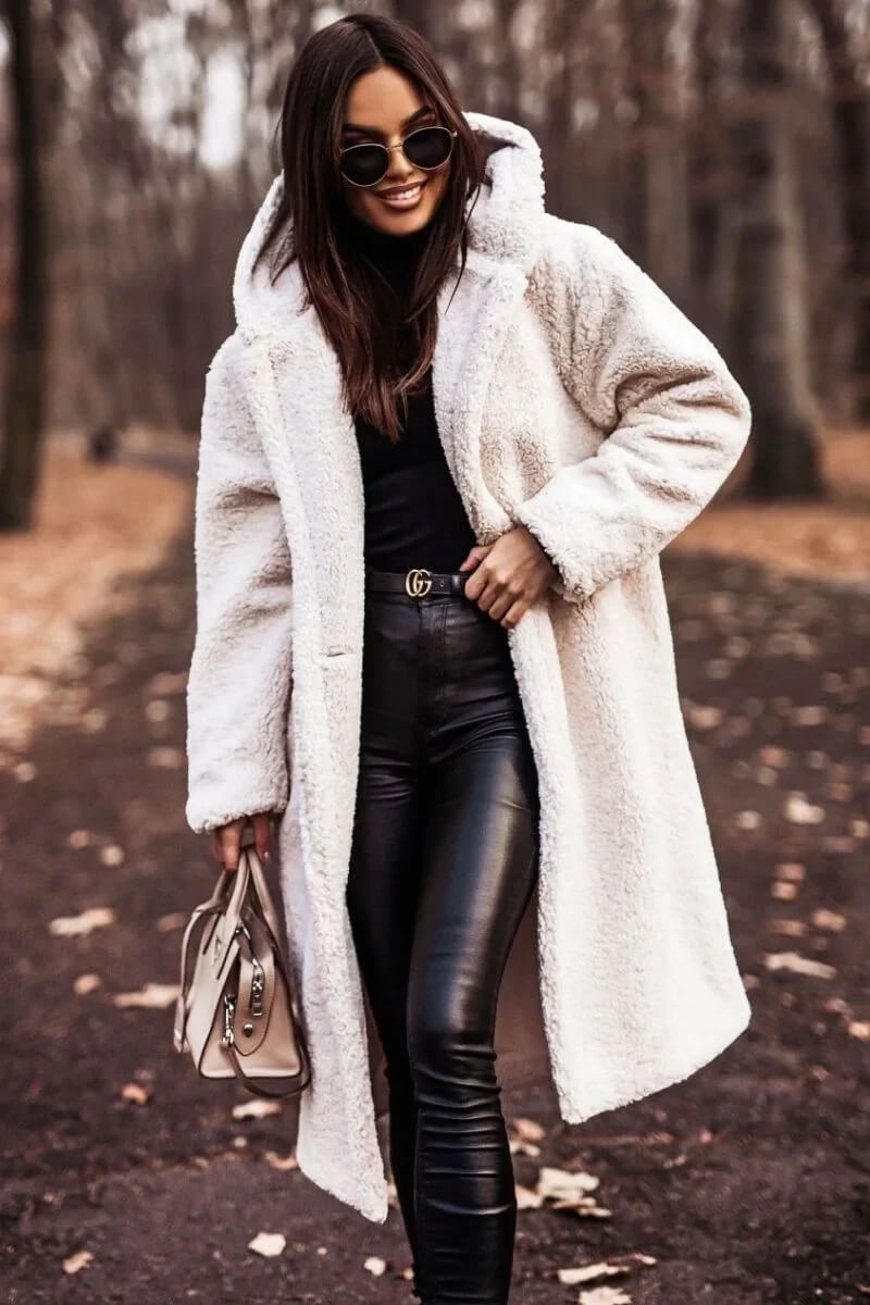 Casaco Feminino Longo com Capuz Antoní - Vista Ladies