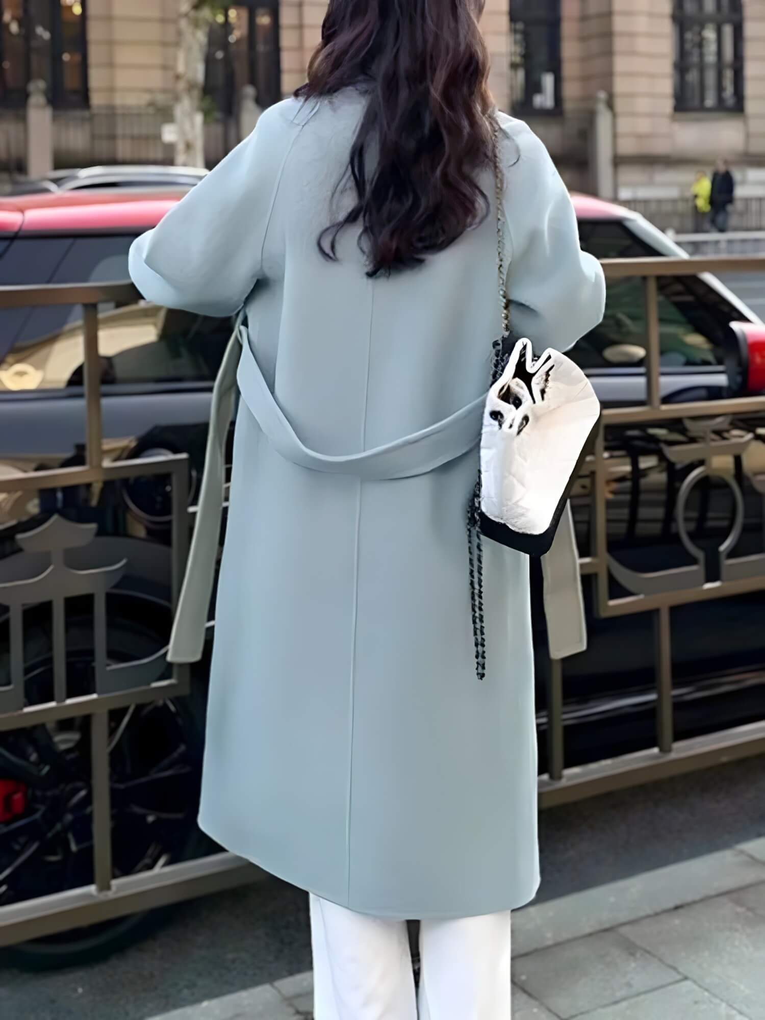 Casaco Feminino Longo de Lã Batida Isidro - Vista Ladies