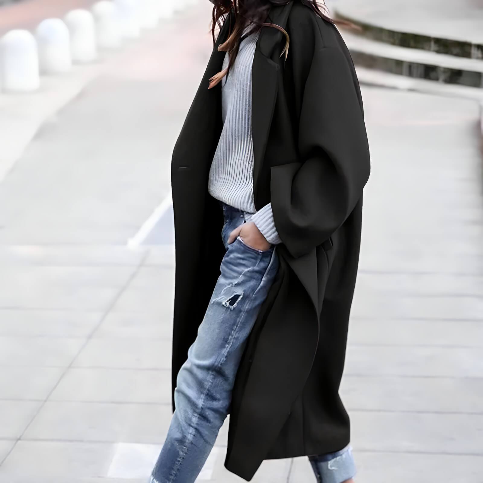 Casaco Feminino Longo de Lã Batida Ondine - Vista Ladies