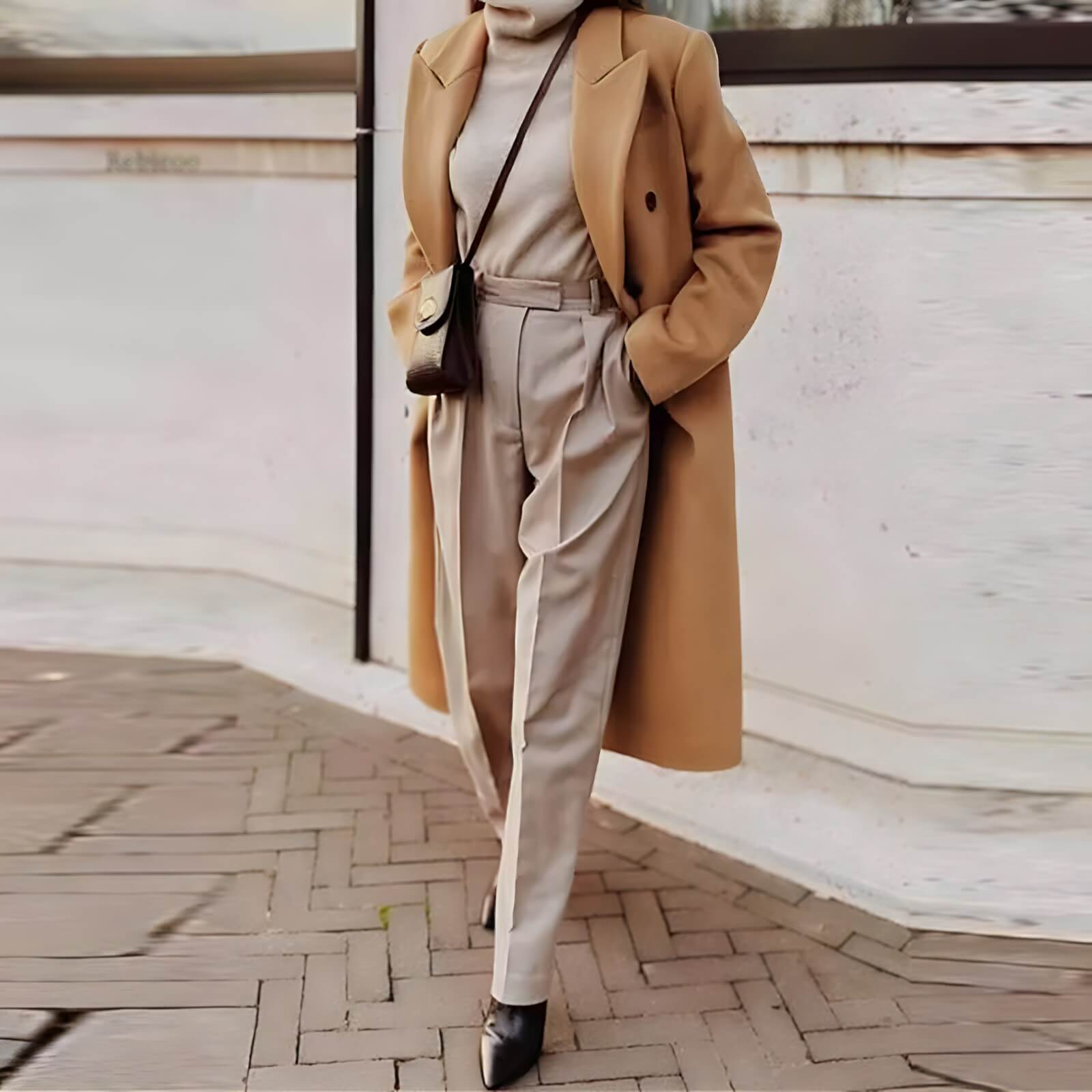 Casaco Feminino Longo de Lã Batida Yael - Vista Ladies