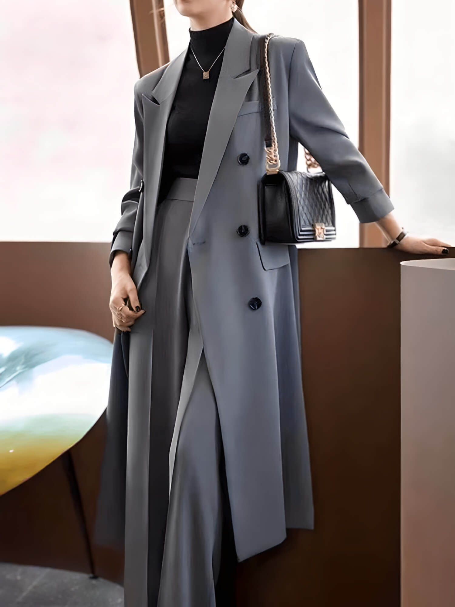 Casaco Feminino Longo Stylish - Vista Ladies