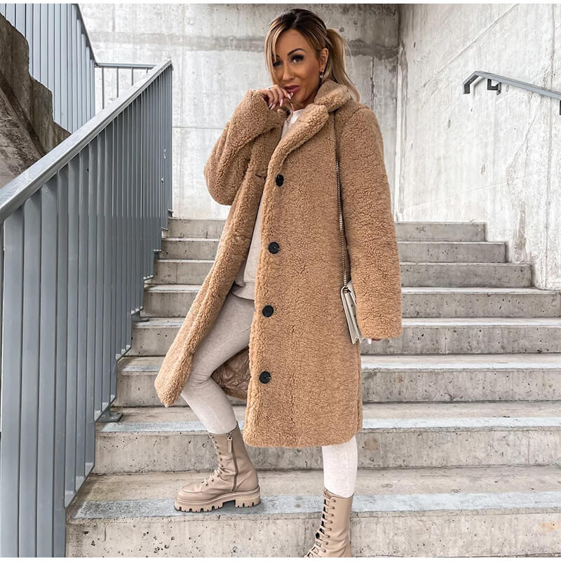 Casaco Feminino Longo Teddy - Vista Ladies