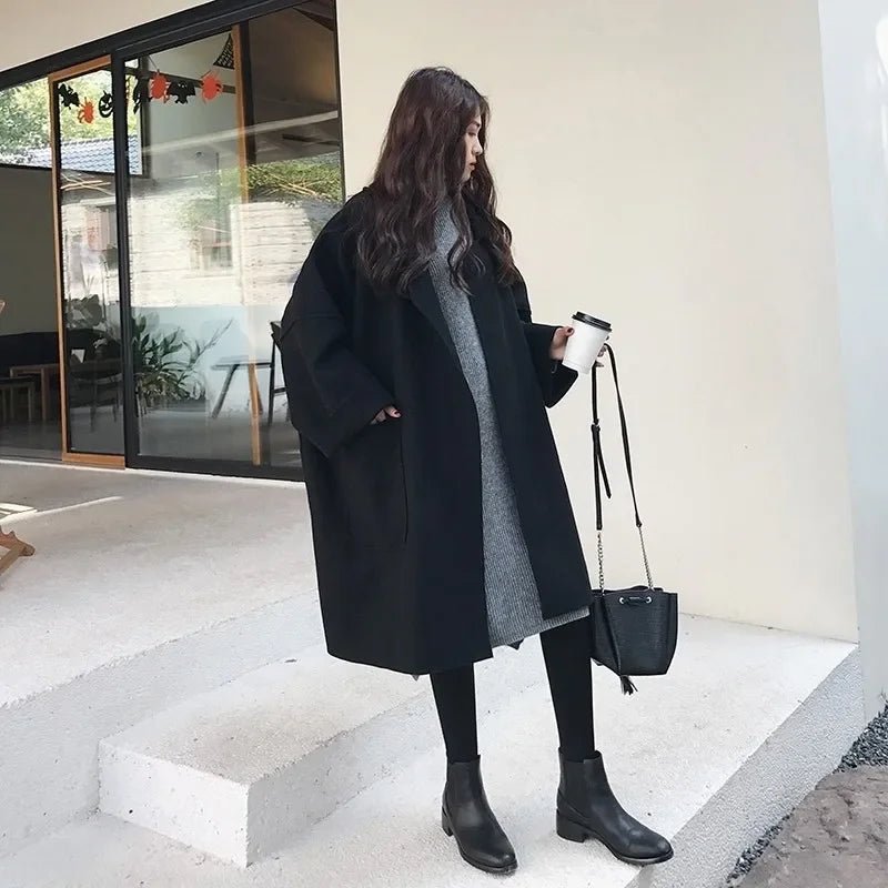 Casaco Feminino Oversized de Lã Batida Junia - Vista Ladies