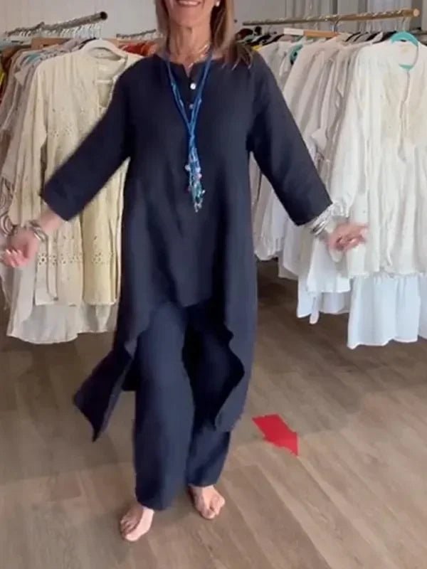 Conjunto Alongado de Linho Français - Ziora