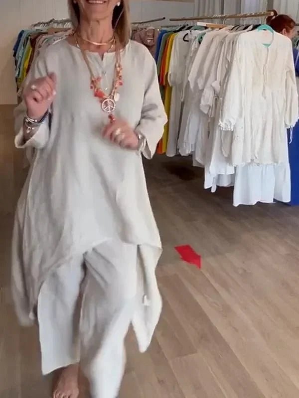 Conjunto Alongado de Linho Français - Ziora