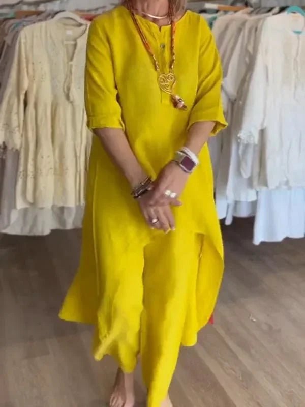 Conjunto Alongado de Linho Français - Ziora