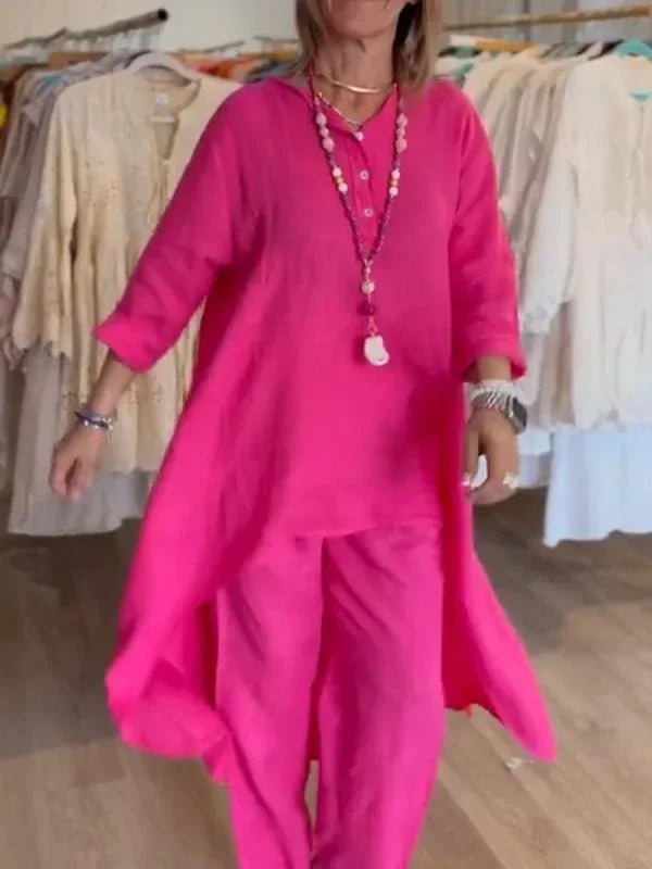 Conjunto Alongado de Linho Français - Ziora