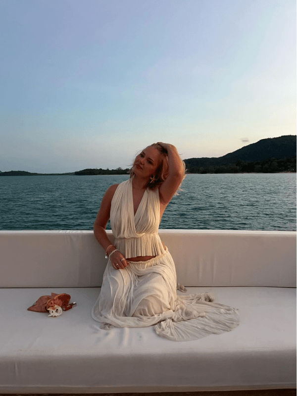 Conjunto Plissado Blusa Frente Única e Saia Longa Lauren - Ziora