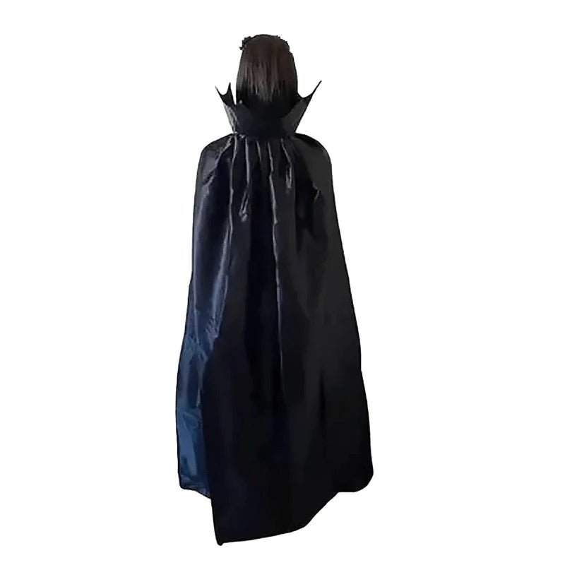Fantasia Malévola com Chifres Kit 3 Peças Adulto Preto com Arco, Capa e Asas para Carnaval - Innovare