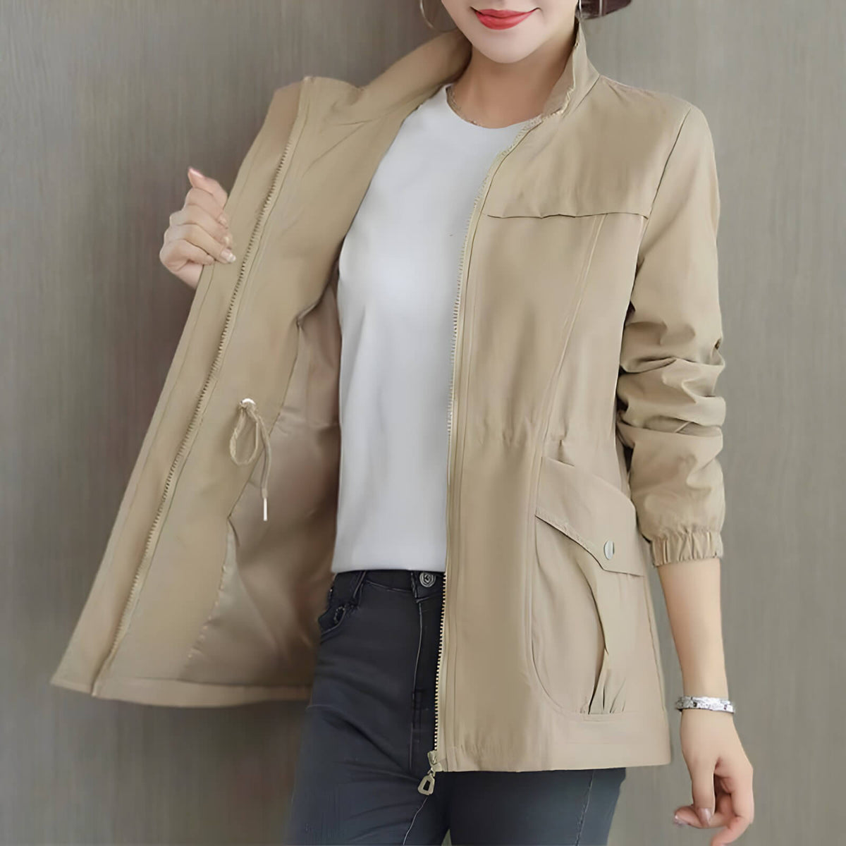 Jaqueta Feminina Casual com Regulador Amélie - Vista Ladies