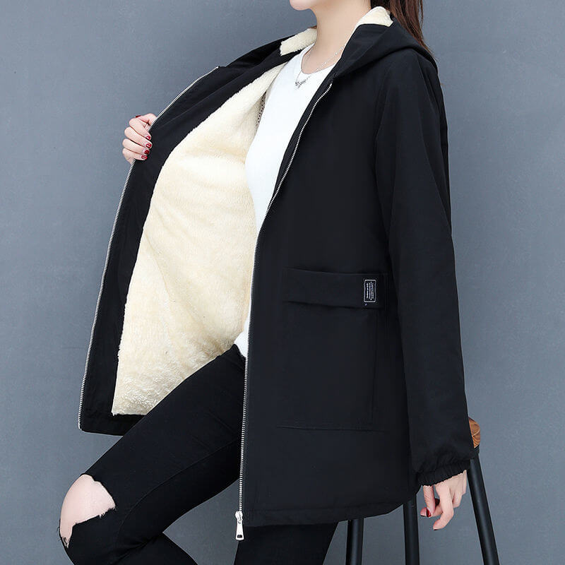 Jaqueta Feminina de Parka Forrada em Lã Agnes - Vista Ladies