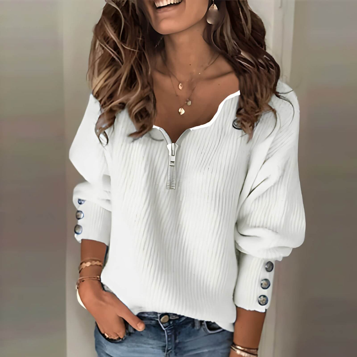 Suéter Feminino Casual Carnelian - Vista Ladies