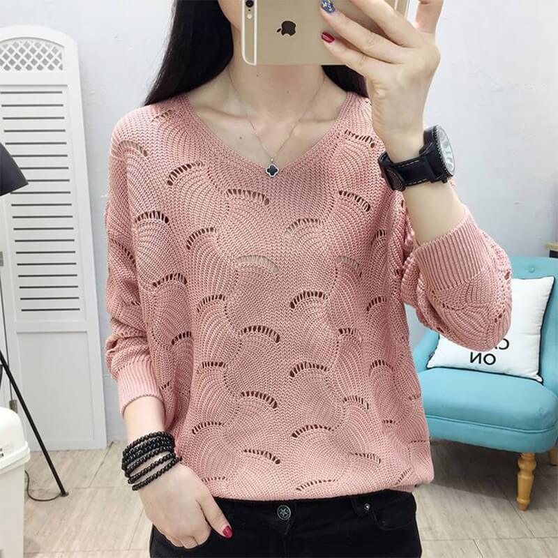 Suéter Feminino Casual de Tricot Petalita - Vista Ladies