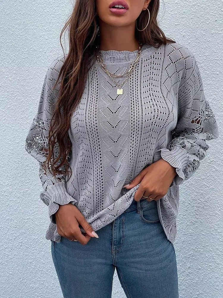 Suéter Feminino Casual Nacar - Vista Ladies