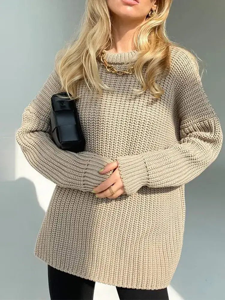 Suéter Feminino de Tricot Oversized Rodoalita - Vista Ladies