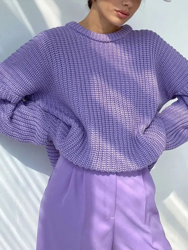 Suéter Feminino de Tricot Oversized Rodoalita - Vista Ladies