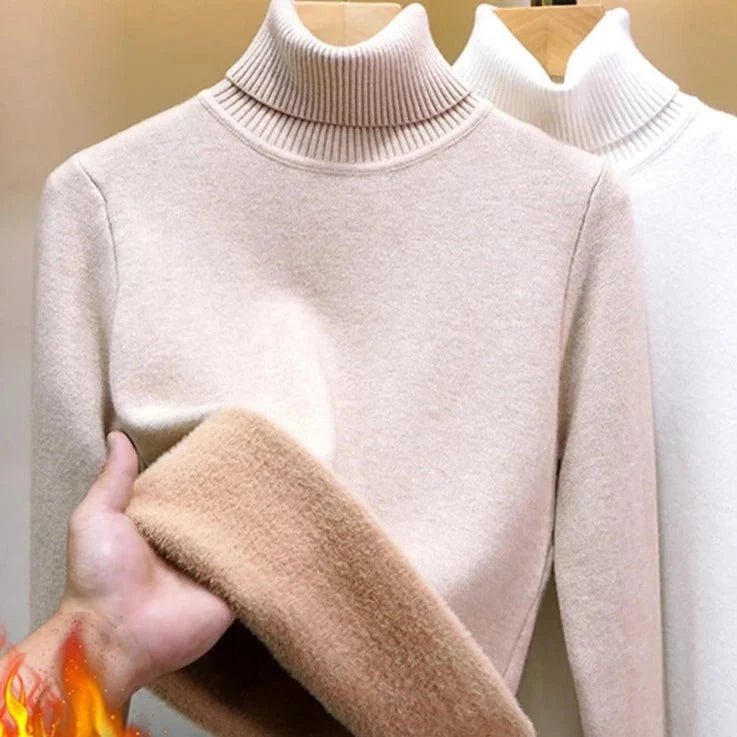 Sweater Peluciado Térmica Gola Alta - Vista Ladies