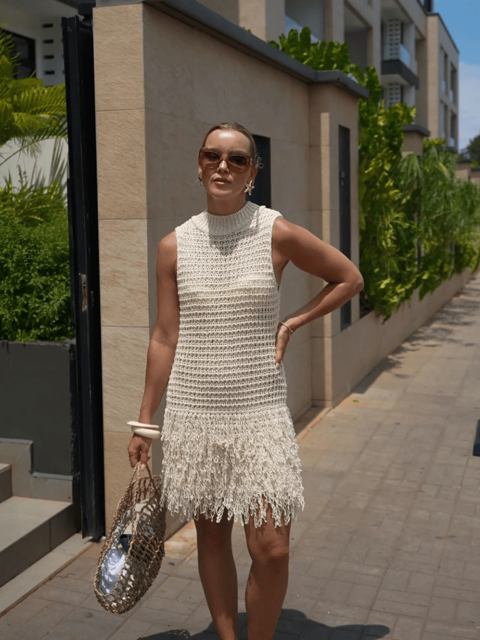 Vestido em Malha com Franjas Giovanna - Ziora