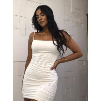 Vestido Feminino Curto Plissado Reto Tubinho Gringo - Tecido Duplo Forrado Premium - Innovare