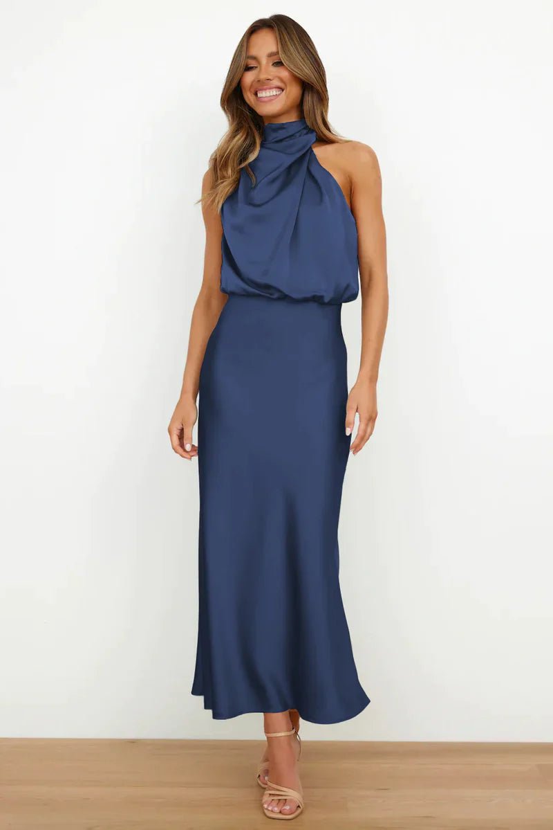 Vestido Gola Alta Detalhada Larozzi - Ziora