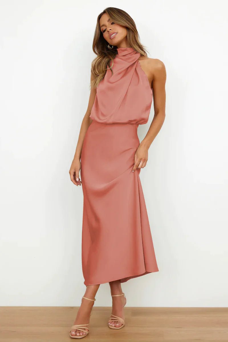 Vestido Gola Alta Detalhada Larozzi - Ziora