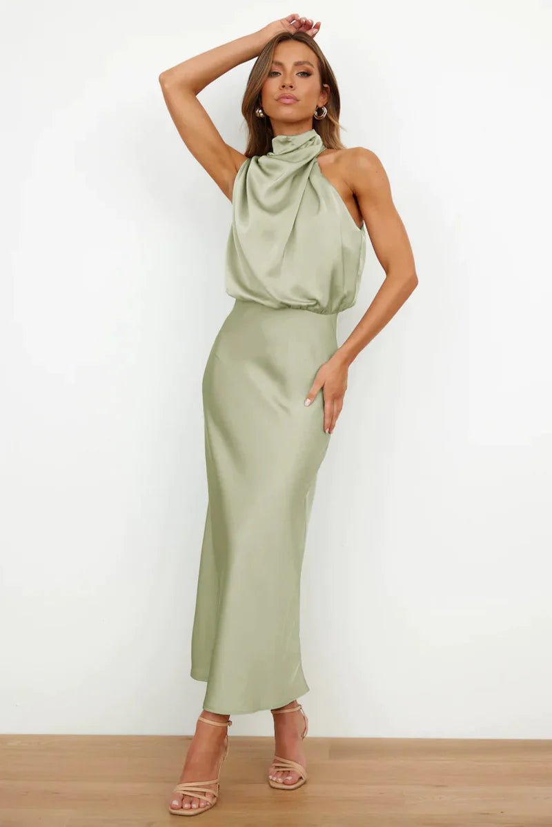 Vestido Gola Alta Detalhada Larozzi - Ziora