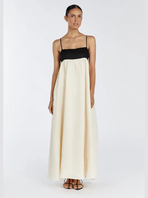 Vestido Long Off - White e Preto Barcelona - Ziora