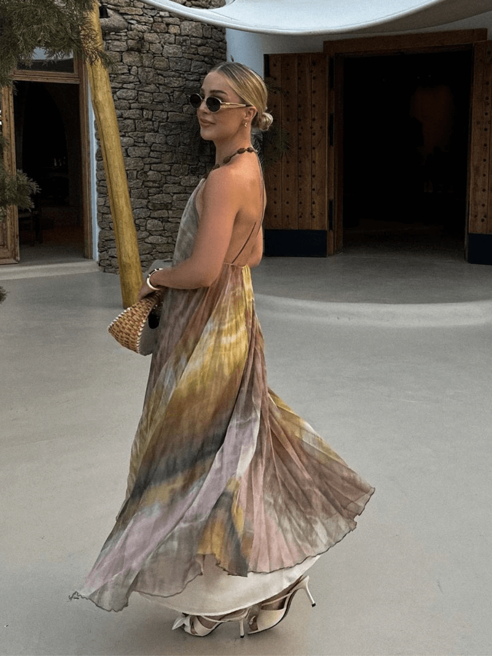 Vestido Longo Plissado Annah - Ziora