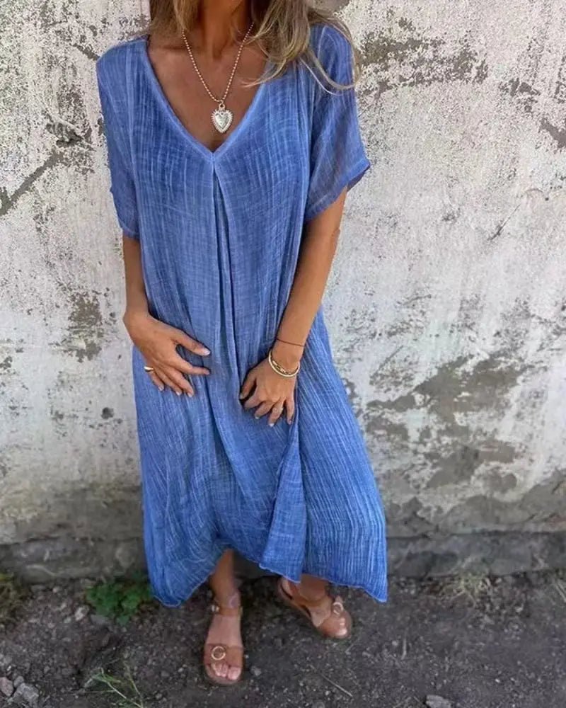 Vestido Midi de Linho Felora - Ziora