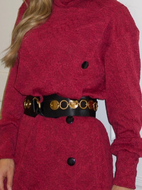 Vestido Mini Feminino Tricot Gola Alta Manga Longa Colado Elegante Inverno - Innovare