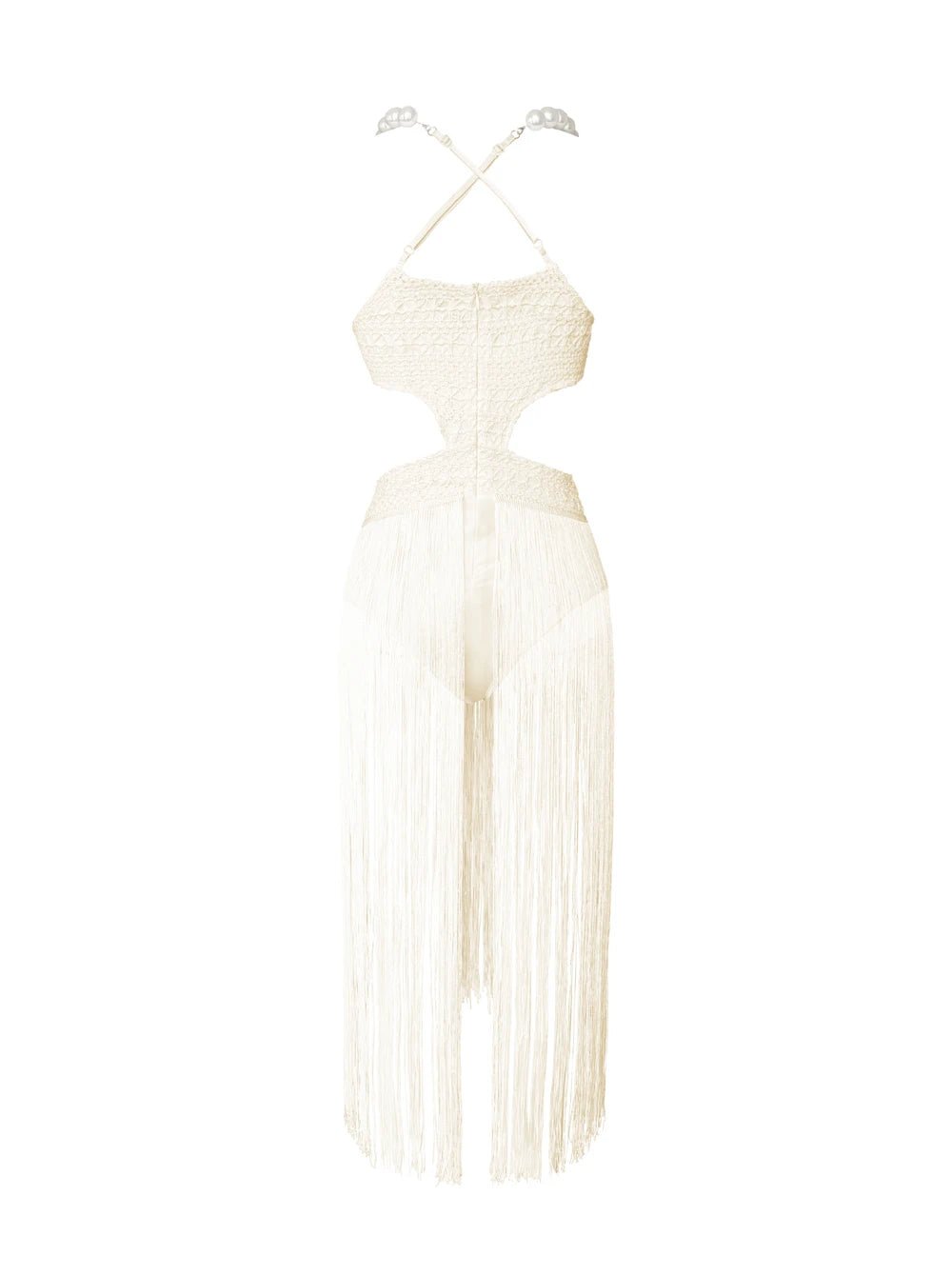 Vestido Sexy de Franjas e Pérolas - Beatriz - Ziora