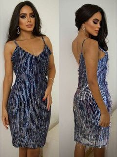 Vestido Tubinho Franjas em Paetê - Innovare