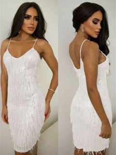 Vestido Tubinho Franjas em Paetê - Innovare