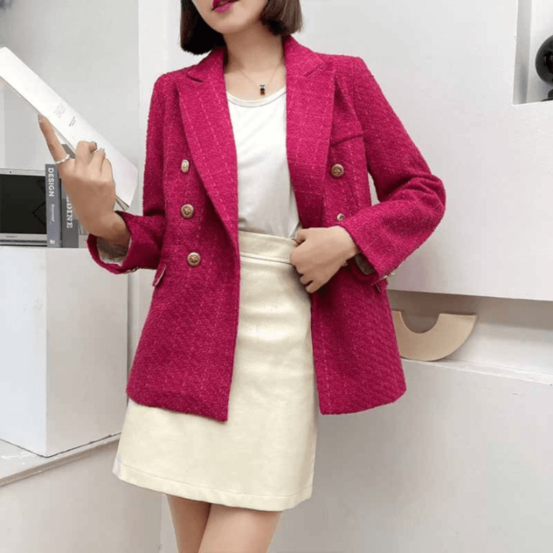 Blazer Feminino Casual de Lã Elegance