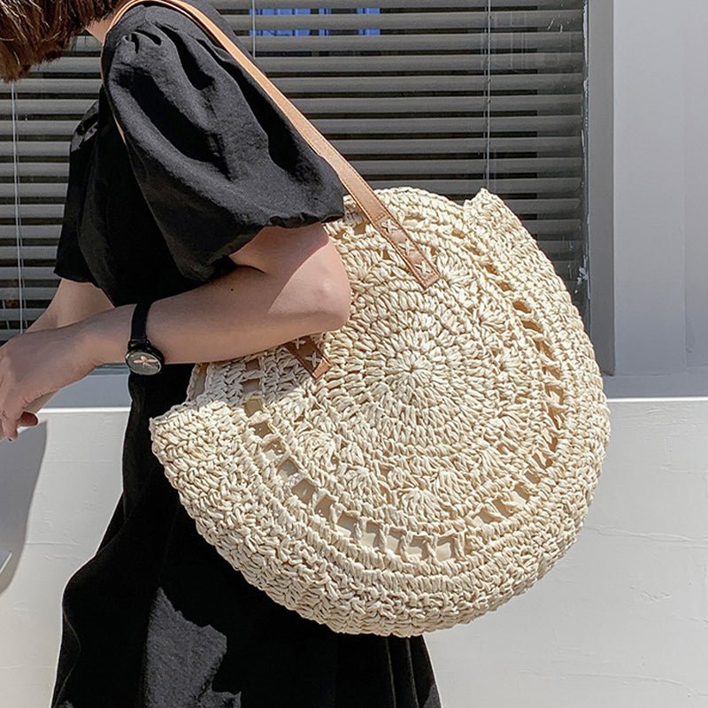 Bolsa de Praia de Palha Feita a Mão - Loja Fact