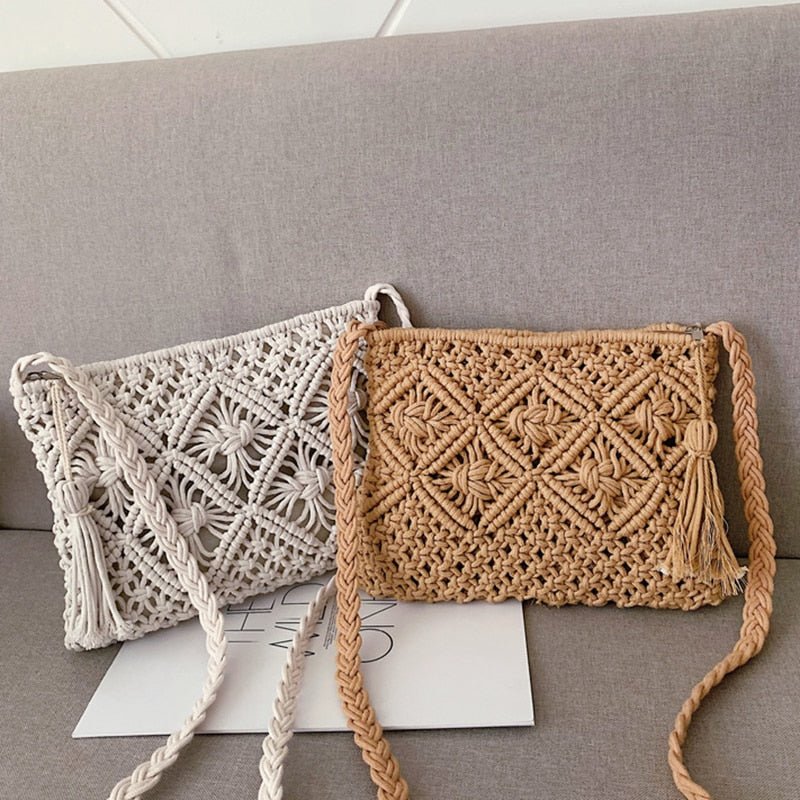 Bolsa de Praia de Palha Feita a Mão Premium - Loja Fact