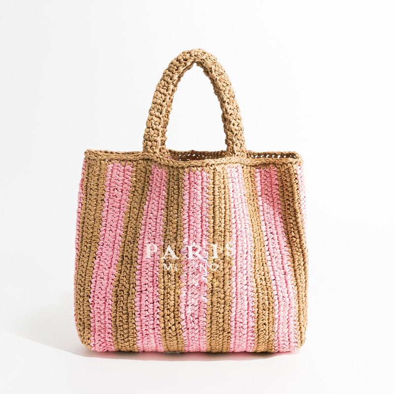 Bolsa de Praia Paris MIlano em palha nobre - Loja Fact