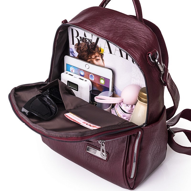 Bolsa Mochila de Couro - Loja Fact