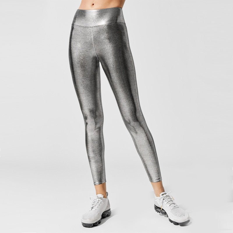 Calça Legging Tecido Metalizado - Loja Fact
