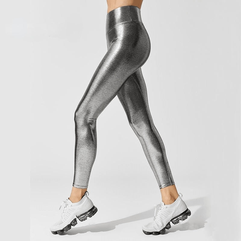 Calça Legging Tecido Metalizado - Loja Fact