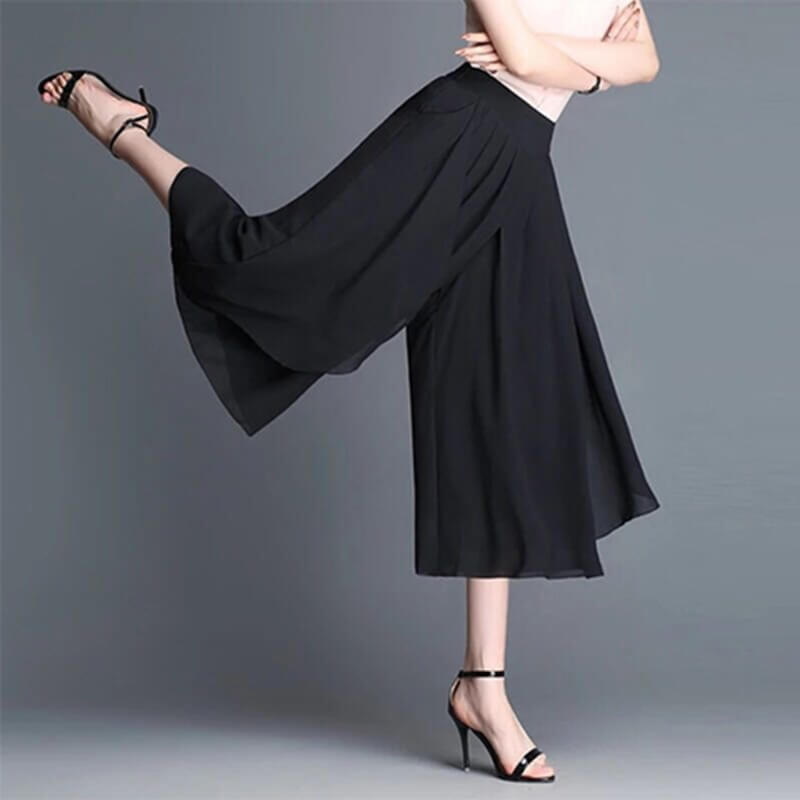 Calça Pantalona de Chiffon Mousseline - Loja Fact