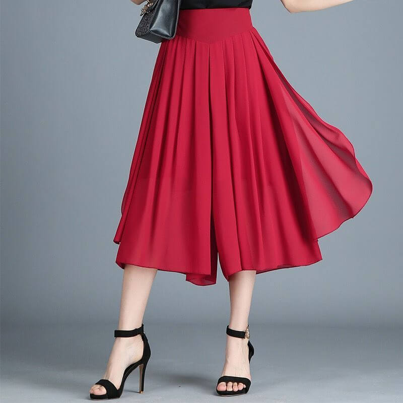Calça Pantalona de Chiffon Mousseline - Loja Fact