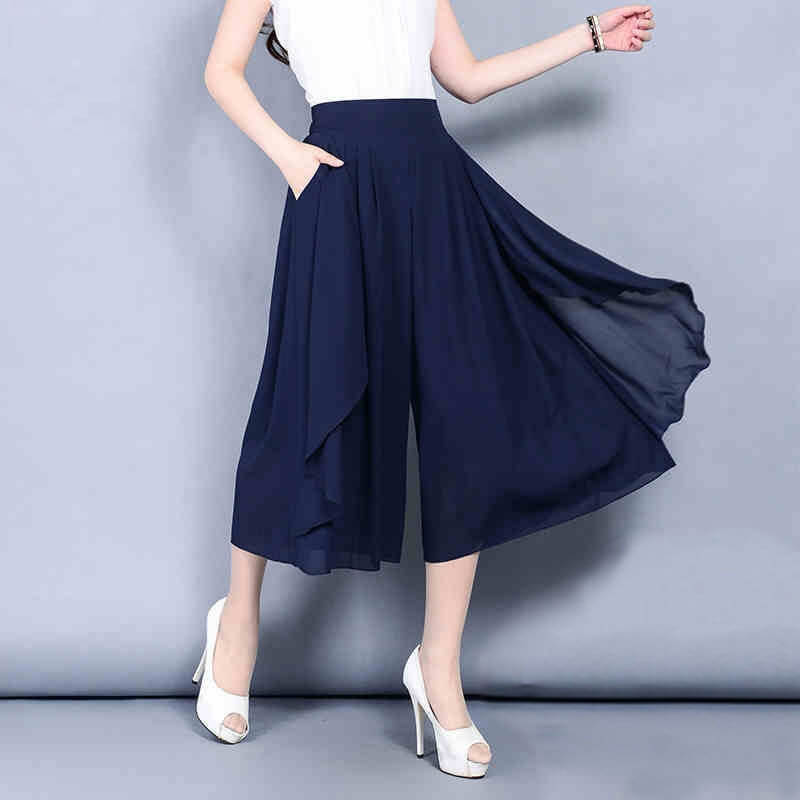 Calça Pantalona de Chiffon Mousseline - Loja Fact