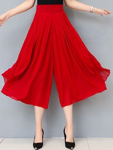 Calça Pantalona de Chiffon Mousseline - Loja Fact