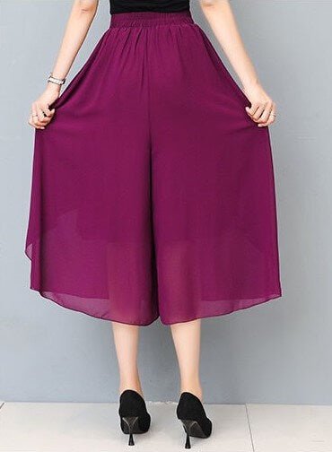 Calça Pantalona de Chiffon Mousseline - Loja Fact
