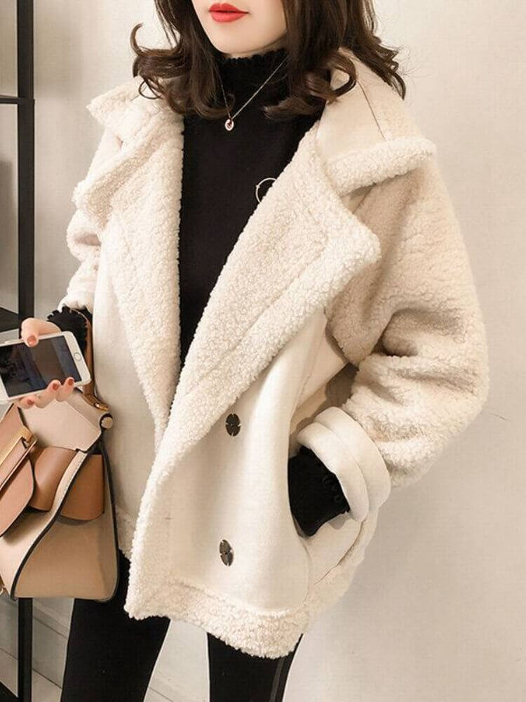 Casaco Feminino de Camurça e Pelinhos Corinne - Loja Fact