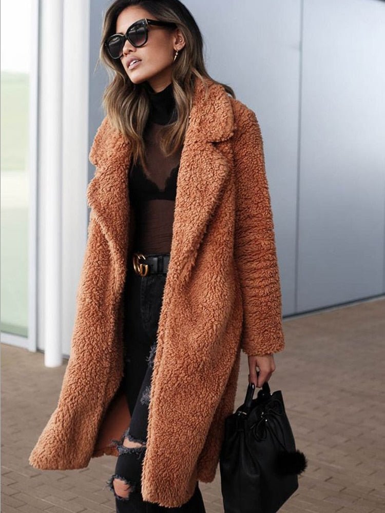 Casaco Feminino de Lã Aberto Ava Peacoat - Loja Fact