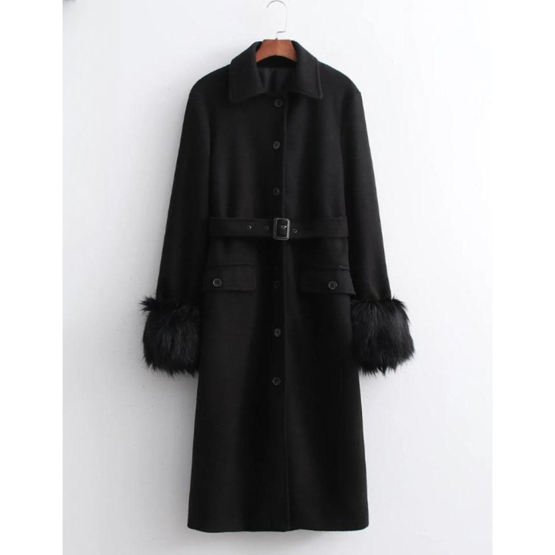 Casaco Feminino Longo de Lã Batida Dauphine - Loja Fact